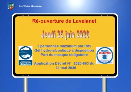 Ré-ouverture 25 06 2020 - Lavelanet ufc que choisir ariege comminges