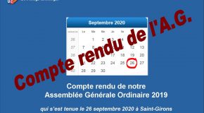 Compte rendu de l’Assemblée Générale 2019